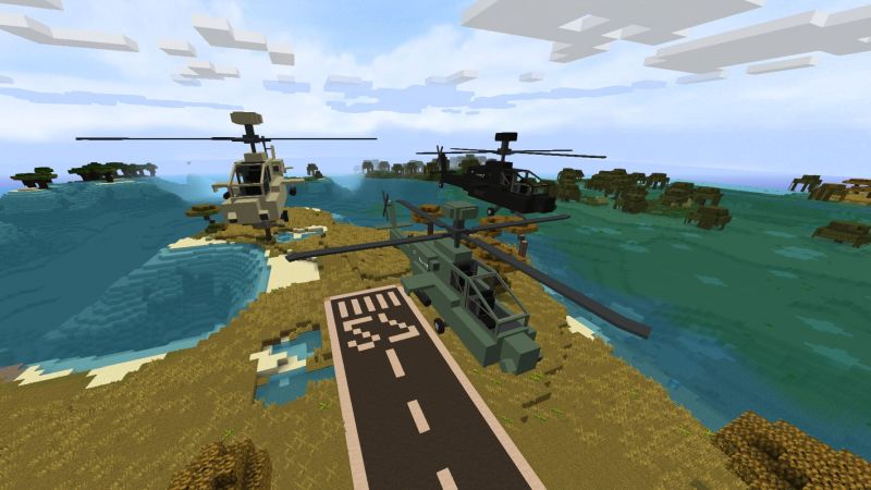 Minecraft: Мод на вертолёты [1.12.2] - Скриншот 2
