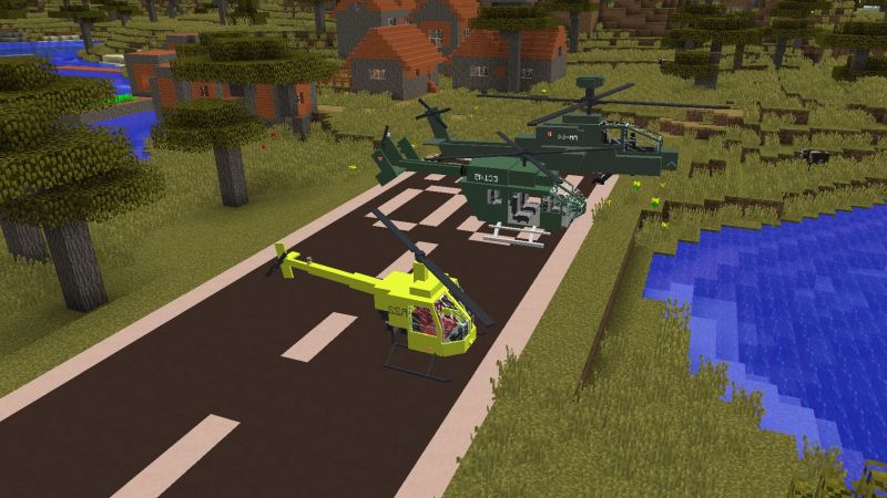 Minecraft: Мод на вертолёты [1.12.2] - Скриншот 1