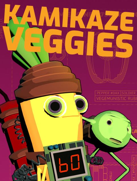 Обложка инди-игры Kamikaze Veggies