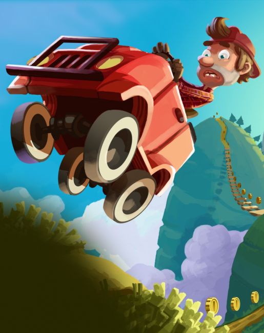 Обложка инди-игры Hill Climb Racing